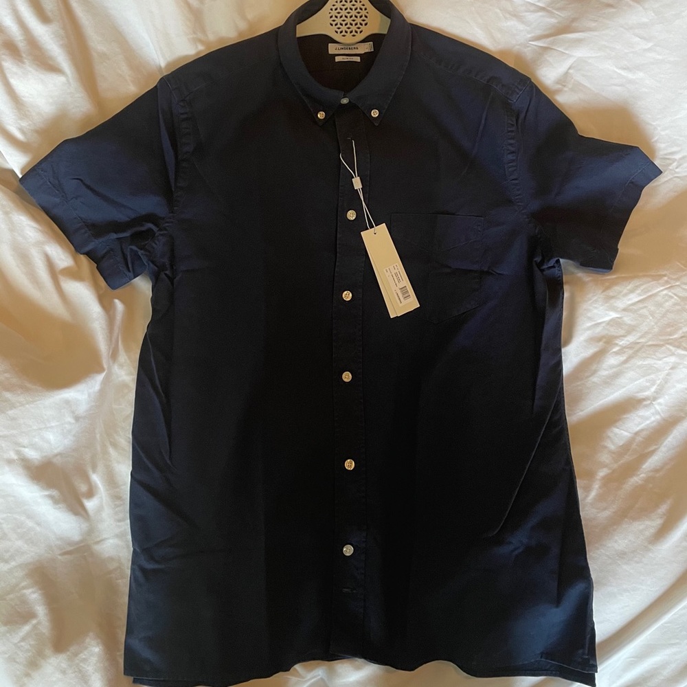 J.Lindeberg Indigo Slim Fit Button Down